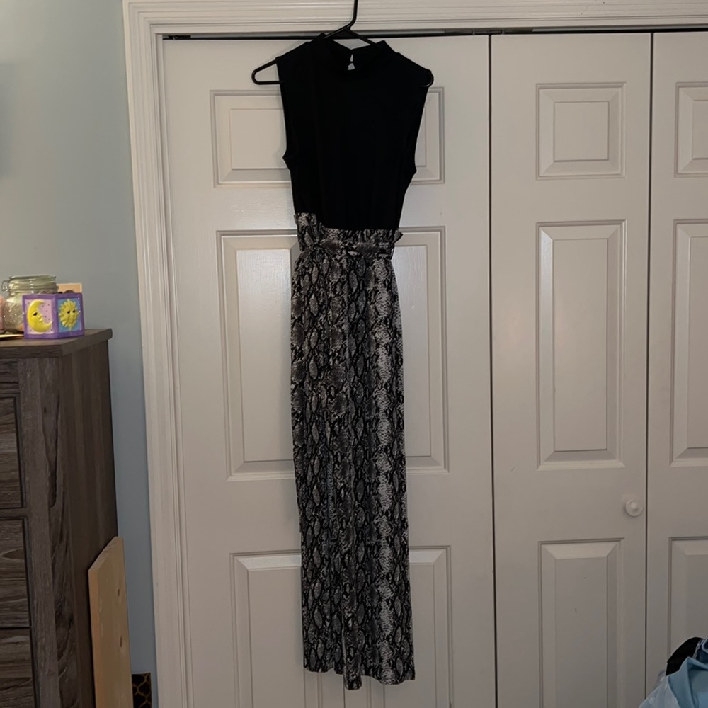 Snakeskin print jumpsuit